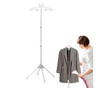 Supporto per gruccia per vaporizzatore per indumenti, gruccia per vaporizzatore per indumenti portatile, Appendiabiti da Terra per Stirare, Lunghezza Regolabile, Porta abiti pieghevole per casa, hotel