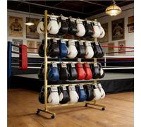 Supporto per Guantoni da Boxe, Rastrelliera Mobile per Asciugatura ed Esposizione con Ruote, Ideale per Palestre.(Gold,60 * 60 * 185cm)