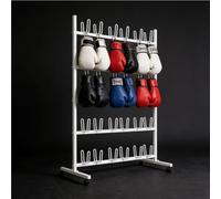 Supporto per Guantoni da Boxe, Rastrelliera Mobile per Asciugatura ed Esposizione con Ruote, Ideale per Palestre.(White,125 * 60 * 185cm)