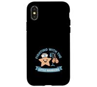 Supporto per guerrieri del cancro della forza dell'infermiera di oncologia pediatrica Custodia per iPhone X/XS