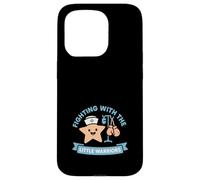 Supporto per guerrieri del cancro della forza dell'infermiera di oncologia pediatrica Custodia per iPhone 15 Pro