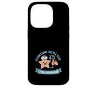 Supporto per guerrieri del cancro della forza dell'infermiera di oncologia pediatrica Custodia per iPhone 14 Pro