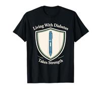 Supporto per guerrieri diabetici per la consapevolezza del diabete di Tipo 1 Maglietta
