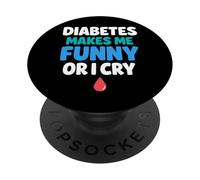 Supporto per guerrieri diabetici per la consapevolezza del diabete di tipo 1 PopSockets PopGrip Adesivo