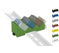Supporto per guida a rotella "Triple" per Shelly-Mini DIN Rail Bracket (35 mm) (verde)