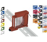 Supporto per guida DIN "Single" per 18 Shellys: 1 Gen3,1PM Gen3,2PM Gen3,i4 Gen3,Plus 1,Plus 1PM,Plus 2PM,Plus i4,Plus 0-10V Dimmer,Wave 1,Wave 1PM,Wave 2PM,Wave Shutter,Wave i4 (Rosso)