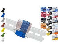 Supporto per guida "Flat" per 18 Shellys: 1 Gen3,1PM Gen3,2PM Gen3,i4 Gen3,Plus 1,Plus 1PM,Plus 2PM,Plus i4,Plus 0-10V Dimm,Wave 1,Wave 1PM,Wave 2PM,Wave Shutter,Wave i4 (blu-prime)