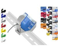 Supporto per guida "Mini" per 18 Shellys: 1 Gen3,1PM Gen3,2PM Gen3,i4 Gen3,Plus 1,Plus 1PM,Plus 2PM,Plus i4,Plus 0-10V Dimm,Wave 1,Wave 1PM,Wave 2PM,Wave Shutter,Wave i4 (grigio-prime)