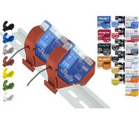 Supporto per guida "Mini" per 18 Shellys: 1 Gen3,1PM Gen3,2PM Gen3,i4 Gen3,Plus 1,Plus 1PM,Plus 2PM,Plus i4,Plus 0-10V Dimm,Wave 1,Wave 1PM,Wave 2PM,Wave Shutter,Wave i4 (2 x Rosso Prime)