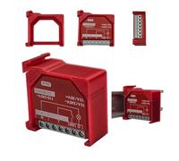 Supporto per guida per carrello Shelly 1PM GEN4, diversi colori, apertura inferiore (rosso)