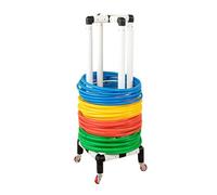 Supporto per Hula Hoop Carrello portaoggetti per hula hoop, organizer per hula hoop in PVC con ruote, portaoggetti portatile per hula hoop da esterno per bambini(Fit 50cm/19.7in Dia Hula Hoop)