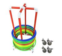 Supporto Per Hula Hoop Su Ruote, In Pvc, Per Palestra, Carrello Espositivo Portatile Per Lezioni Di Educazione Fisica, 30 Cm (11,75") - Perfetto Per Scuole E Centri Fitness