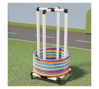 Supporto per Hula Hoop Supporto mobile per cerchi da ginnastica, supporto per cerchi da hula hoop per bambini con ruote, comodo carrello per casa, scuola, palestra(50cm/19.7in)