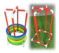 Supporto per Hula Hoop Supporto portatile per hula hoop, supporto mobile per anelli da allenamento con ruote silenziose antiscivolo, carrello espositivo salvaspazio(50cm/19.7in)