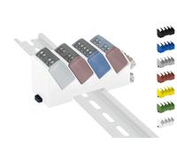 Supporto per Hutschienen/Adattatore "Quadro" per supporto DIN Rail Shelly-MINI (35mm) (Bianco)