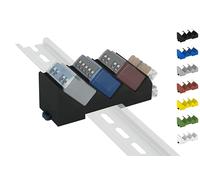Supporto per Hutschienen/Adattatore "Triple" per staffa DIN Rail Shelly-MINI (35 mm) (Nero (Prime))