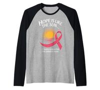 Supporto per i sopravvissuti alla consapevolezza del Cancro Maglia con Maniche Raglan