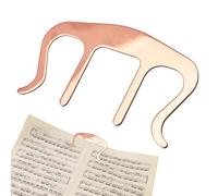 Supporto per i valori musicali - Clip per libri in metallo, porta pagine per pianoforte | Clip per punteggi, supporto per la lettura di libri, stop per pagine musicali, accessori per pianisti, scuola