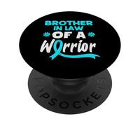 Supporto per il cancro cervicale del fratello in legge di un guerriero PopSockets PopGrip Adesivo