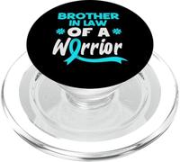 Supporto per il cancro cervicale del fratello in legge di un guerriero PopSockets PopGrip per MagSafe