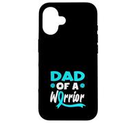 Supporto per il cancro cervicale del papà di un guerriero Custodia per iPhone 16