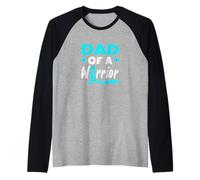 Supporto per Il Cancro cervicale del papà di Un Guerriero Maglia con Maniche Raglan