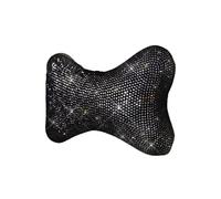 Supporto per il Collo Cuscino per il collo con strass Hotfix per auto, fascia decorativa rosa e rossa con diamanti Cuscino collo([Black Diamond] 1)