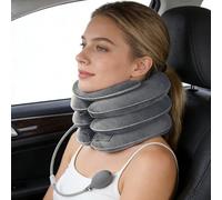Supporto per il collo gonfiabile, supporto per il collo con 3 strati, design con supporto per il mento, cuscino gonfiabile per collo cronico, sollievo dal dolore alle spalle, trazione