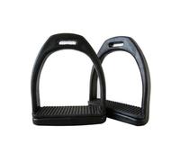 Supporto per il Piede Del Cavallo con Impugnatura in Gomma Incorporata Staffa Leggera in Plastica POM con Telaio Arco Attrezzatura da Equitazione per , Nero , Grande