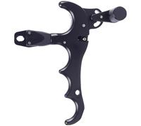 Supporto per il rilascio del tiro con l'arco composto, pinza a quattro dita, rotazione a 360°, impugnatura in lega di alluminio, ganascia in acciaio inossidabile, migliora la precisione, portatile