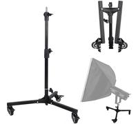 Supporto per Illuminazione Fotografica,Stativo Fotografico,treppiedi leggeri con ruote,Capacità di carico massima di circa 50 kg,Telescopico Altezza massima 75 cm,per Foto in Studio ed Esterna