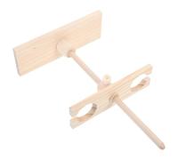 Supporto per Imbuto di Separazione in Legno a Due Fori Regolabile | Laboratorio e Scuola, Altezza Variabile, Adatto a Imbuti da 60ml a 500ml, Beige