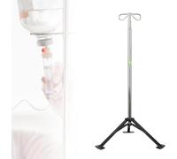 Supporto per Infusione, supporto per flebo in acciaio inossidabile, supporto per flebo regolabile in altezza con treppiede, supporto pieghevole per infusione per anziani, assistenza domiciliare
