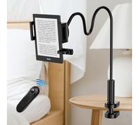 Supporto per Kindle con telecomando per girare le pagine, supporto per lettura a mani libere per letto, scrivania, tapis roulant, compatibile con Kindle Paperwhite, Oasis, iPad, iPhone e altri