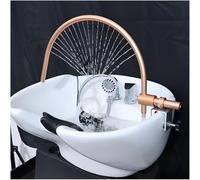 Supporto per la circolazione dell'acqua Head Salon Telaio dell'acqua, accessorio il letto shampoo Care, design ad arco a 180 gradi, 21 uscite cura dei capelli,EUplug