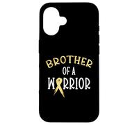 Supporto per la consapevolezza del cancro infantile del fratello di un guerriero Custodia per iPhone 16