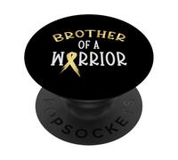 Supporto per la consapevolezza del cancro infantile del fratello di un guerriero PopSockets PopGrip Adesivo