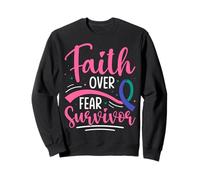 Supporto per la consapevolezza del cancro sopravvissuto alla fede Felpa