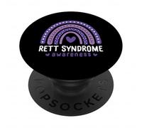 Supporto per la consapevolezza della sindrome di Rett Purple Rainbow PopSockets PopGrip Adesivo