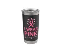 Supporto per la mamma con nastro rosa per la sensibilizzazione contro il cancro al seno Bicchiere termico in acciaio inox doppia parete