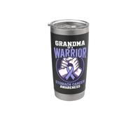 Supporto per la nonna della famiglia guerriero della consapevolezza del cancro allo stomaco Bicchiere termico in acciaio inox doppia parete