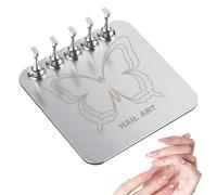 Supporto Per La Pratica Delle Unghie - Strumento Per Manicure Riutilizzabile Con Base Magnetica Stabile,Supporto Per Decorare Unghie Artificiali,Per Donne, Professionisti,