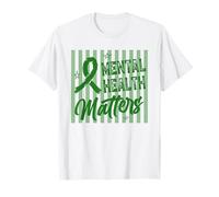 Supporto per la sensibilizzazione sulla Salute mentale del Nastro Verde Maglietta