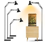 Supporto per lampada di calore ad alto rettile con paralume regolabile a 360°, braccio girevole regolabile per terrario, E26/E27, per lampada da pavimento, lampada da basking, tartarughe, tavolo in