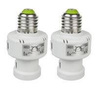 Supporto per lampadina Maclean MCE21W con sensore crepuscolare e timer E27 100W bianco (2)