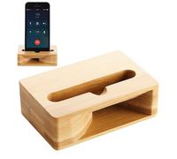 Supporto per l'amplificatore altoparlante per telefono in legno - supporto per megafoni in legno | Booster audio del cellulare in legnos desktop | Dock mobile in quercia fatta a mano, potenziatore