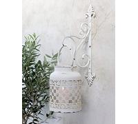 Supporto per lanterna Supporto da parete Gancio in ghisa Shabby Chic Appendiabiti da parete H41 x L17 x P8 cm