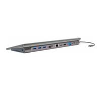 Supporto per laptop HUB 4smarts 11 in 1 con ingressi HDMI/VGA/2xUSB-C/3xUSB-A/RJ