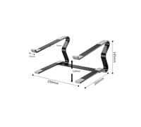 Supporto per laptop in alluminio (nero) Supporto da gioco portatile compatibile con 10-18