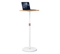 Supporto per laptop in alluminio regolabile in altezza, versatile supporto per proiettore con scrivania in legno, design universale per stare in piedi e seduti, ideale per uso domestico e ufficio